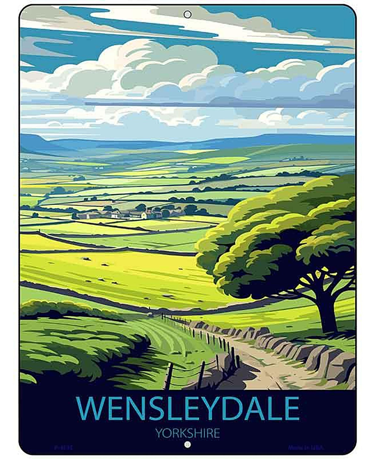 Wensleydale Yorkshire Metal Novelty Parking Sign P-4595
