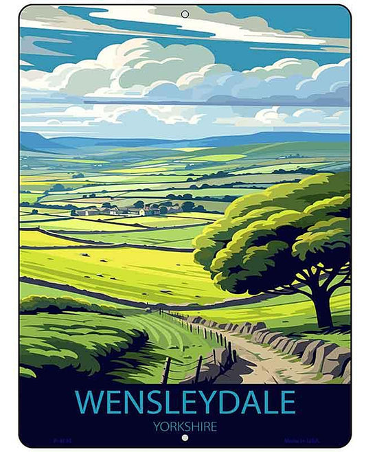 Wensleydale Yorkshire Metal Novelty Parking Sign P-4595