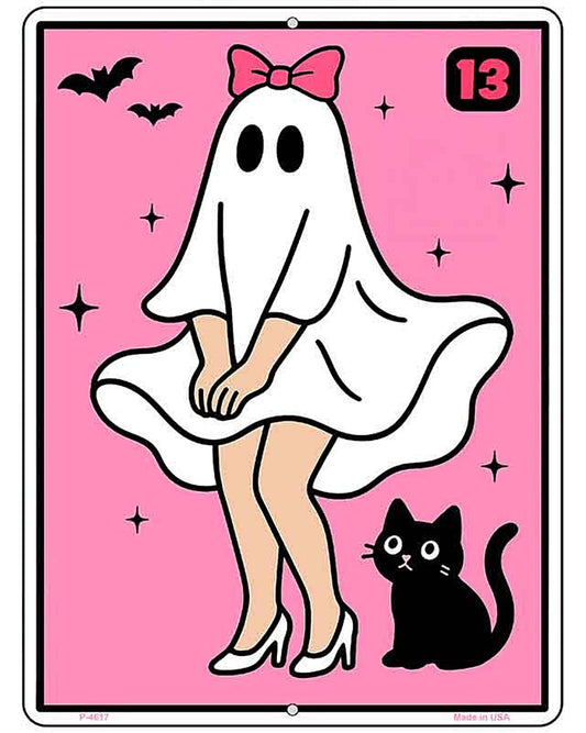 Haunted in Heels Metal Novelty Parking Sign P-4617