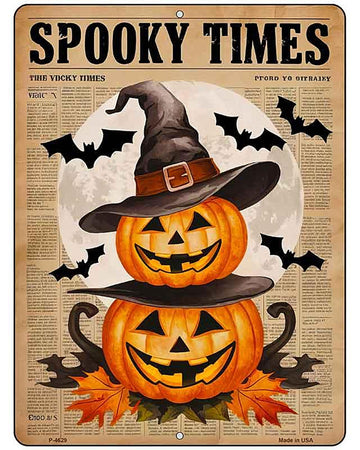 Spooky Times Metal Novelty Parking Sign P-4629