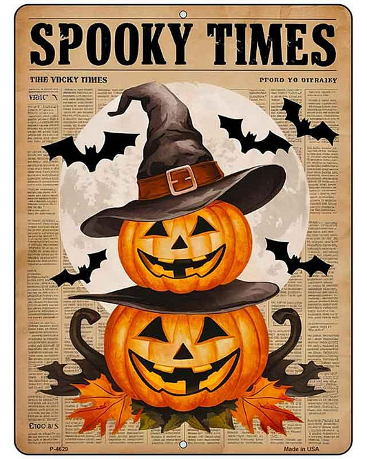 Spooky Times Metal Novelty Parking Sign P-4629