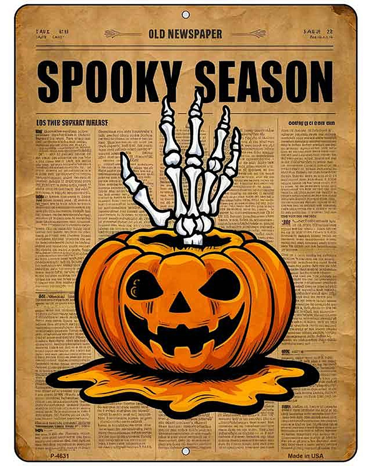 Spooky Season Metal Novelty Parking Sign P-4631