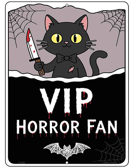 VIP Horror Fan Metal Novelty Parking Sign P-4645
