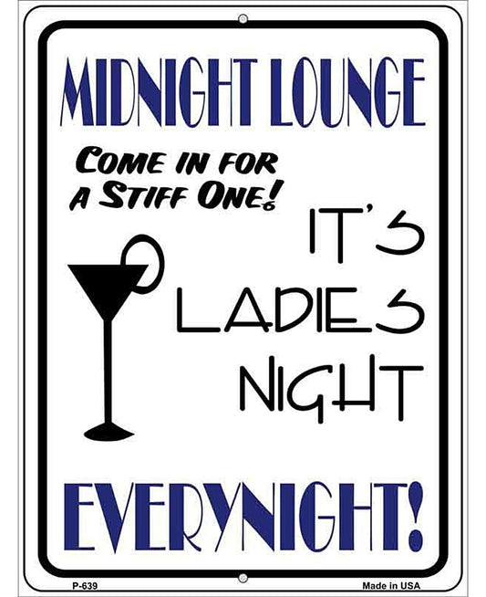 Midnight Lounge Metal Novelty Parking Sign