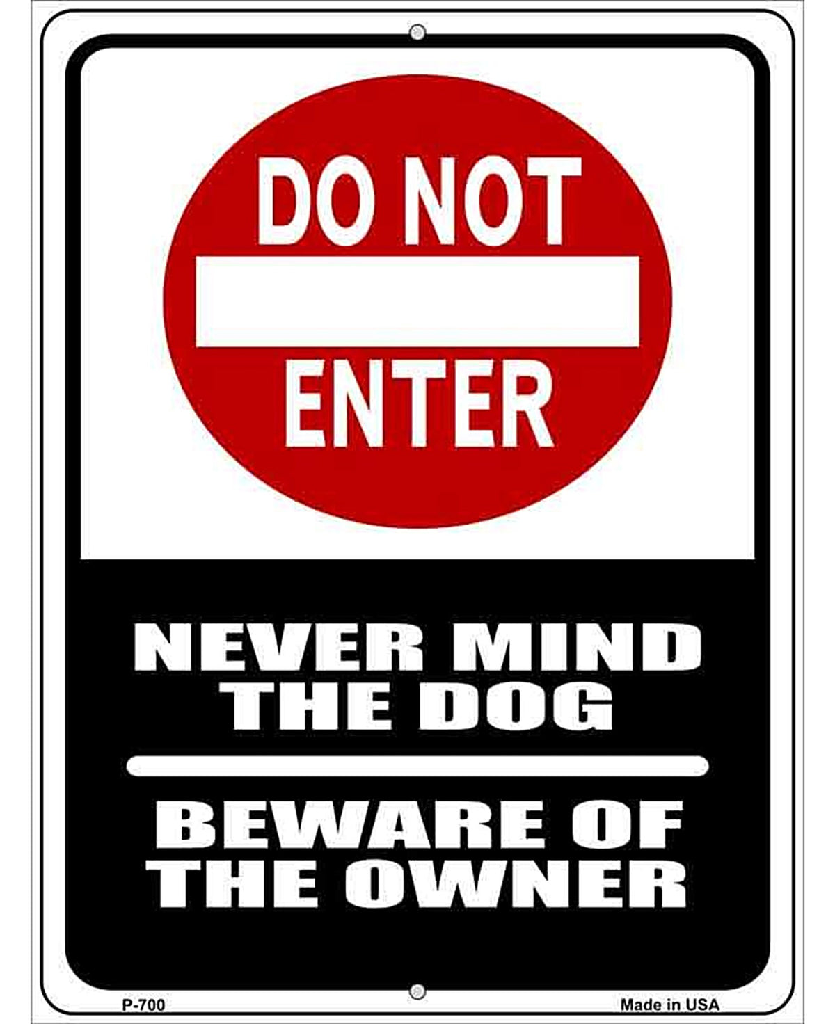 Do Not Enter Metal Novelty Parking Sign