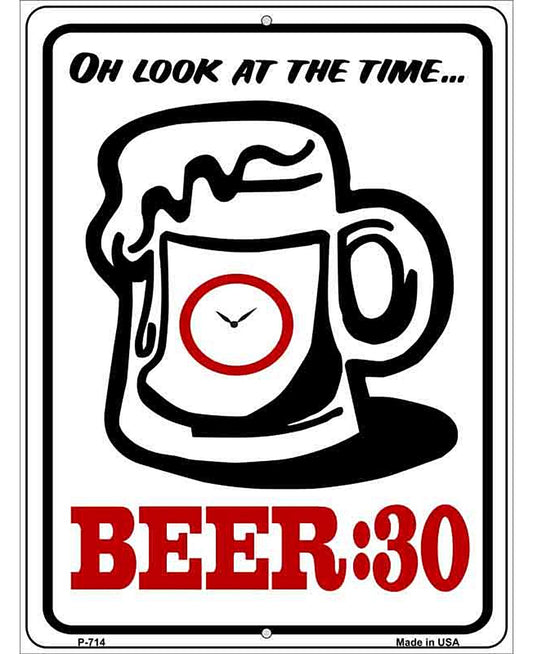 Beer 30 Metal Novelty Parking Sign