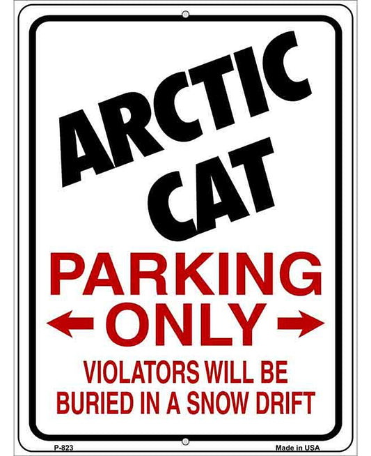 Arctic Cat Parking Only Metal Novelty Parking Sign