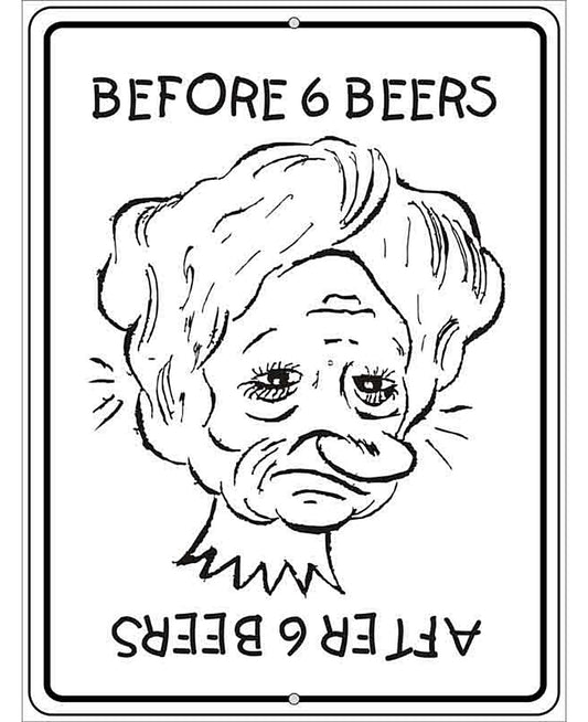Before And After Metal Novelty Parking Sign