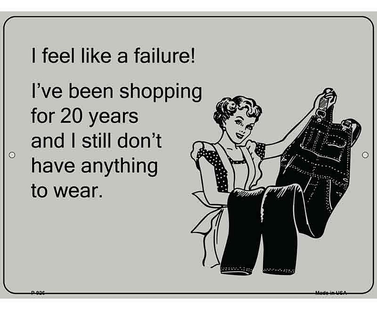 I feel like a failure E-Card Metal Novelty Parking Sign