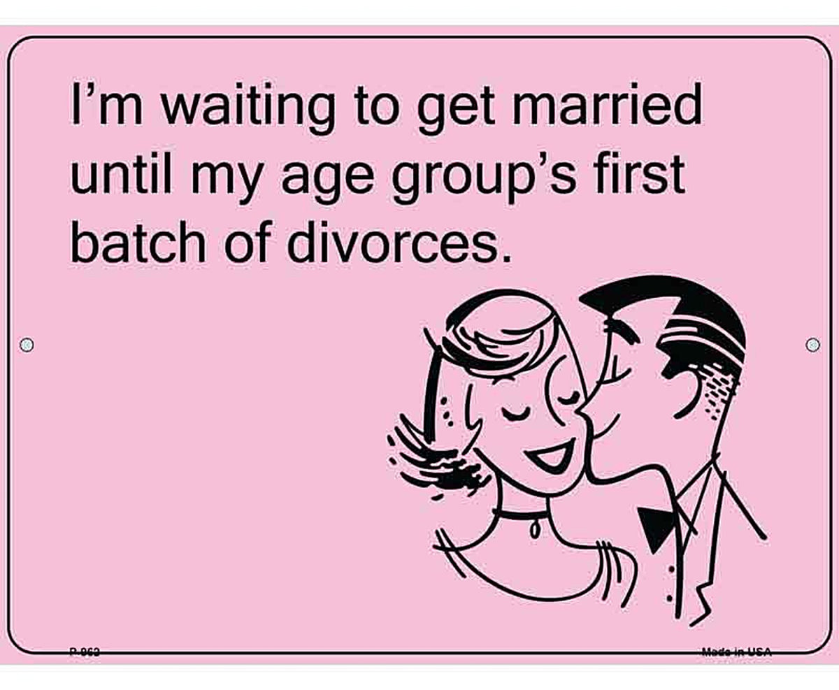 Im Waiting To Get Married E-Cards Metal Novelty Parking Sign