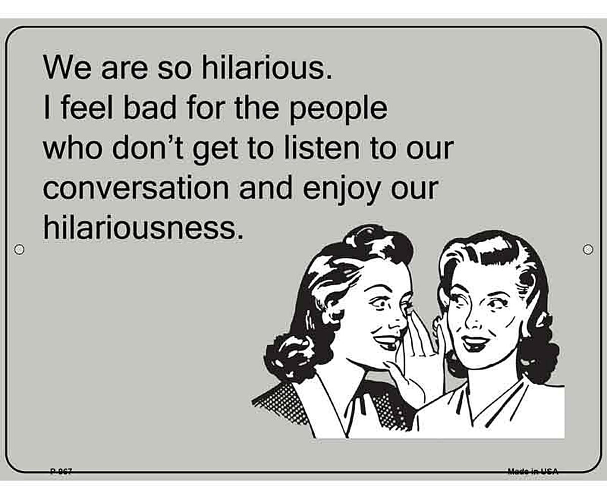 We Are So Hilarious E-Cards Metal Novelty Parking Sign