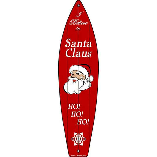 Santa Claus Metal Surfboard Sign