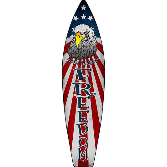 Freedom Metal Surfboard Sign