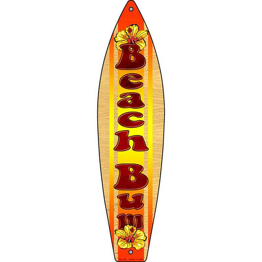 Beach Bum Metal Surfboard Sign (SB-056)