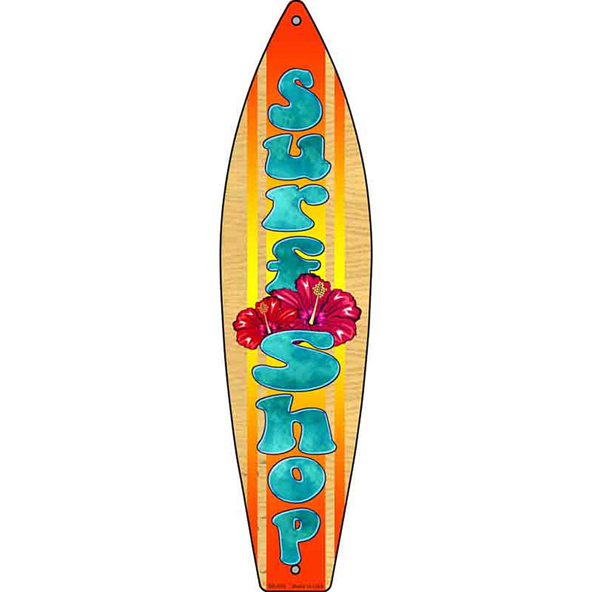 Surf Shop Metal Surfboard Sign