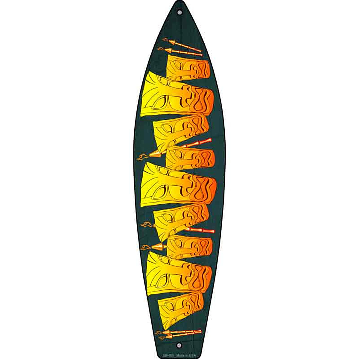 Tiki Metal Surfboard Sign