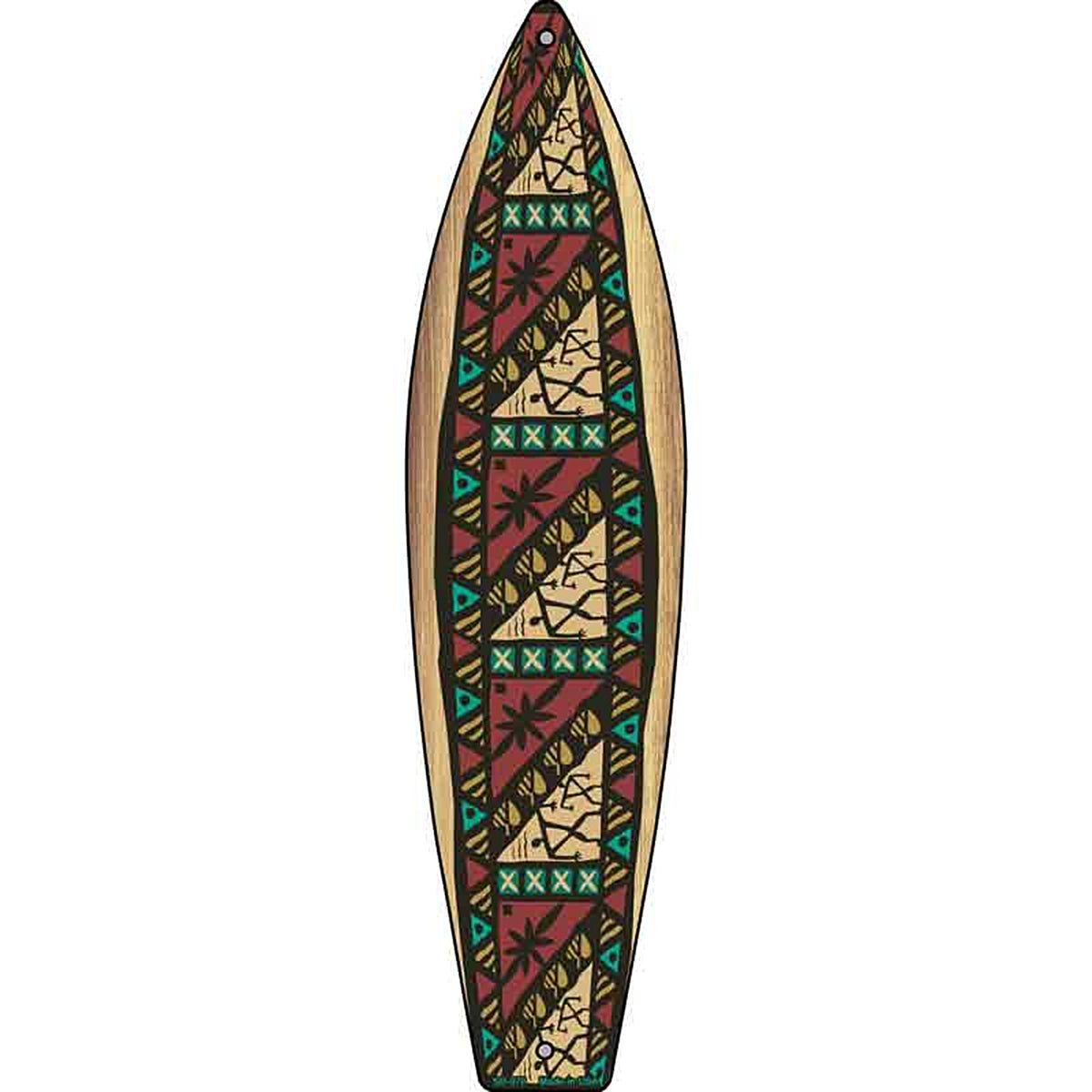 Tribal design Metal Surfboard Sign