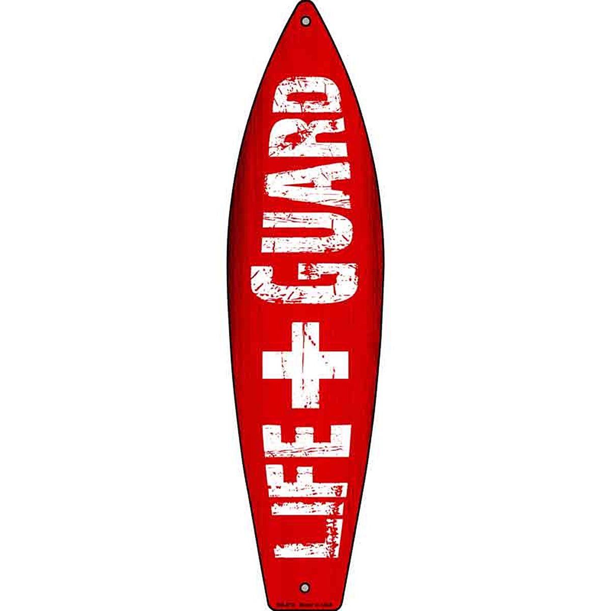Life Guard Metal Surfboard Sign