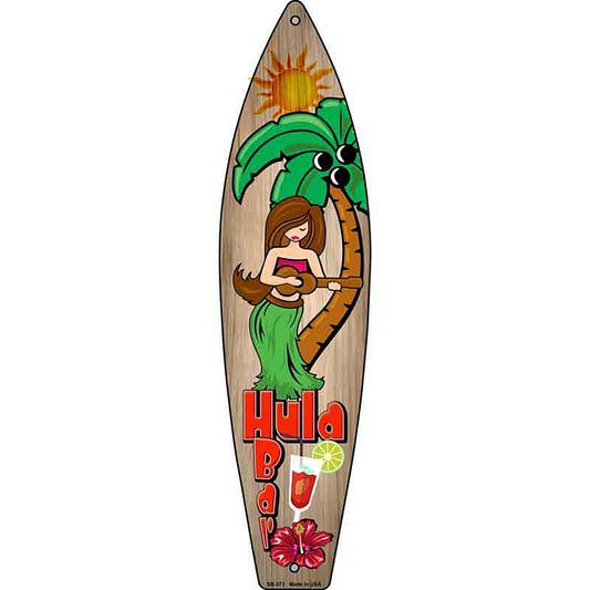 Hula Bar Metal Surfboard Sign