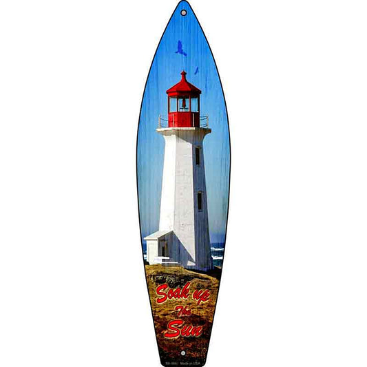 Soak The Sun Metal Surfboard Sign