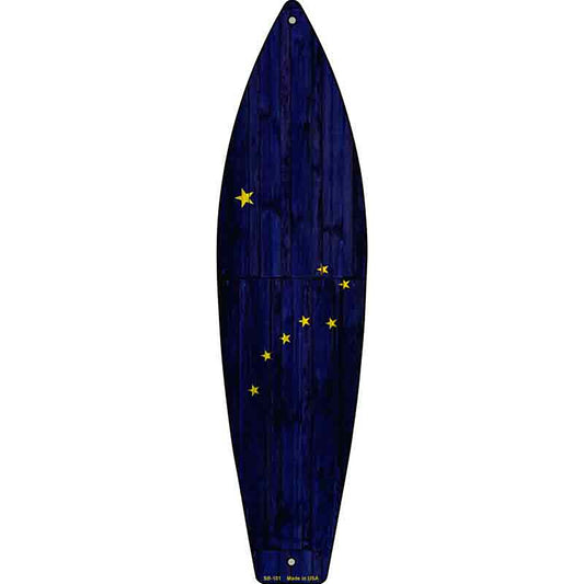 Alaska State Flag Metal Surfboard Sign