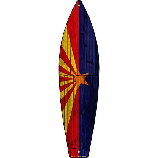 Arizona State Flag Metal Surfboard Sign