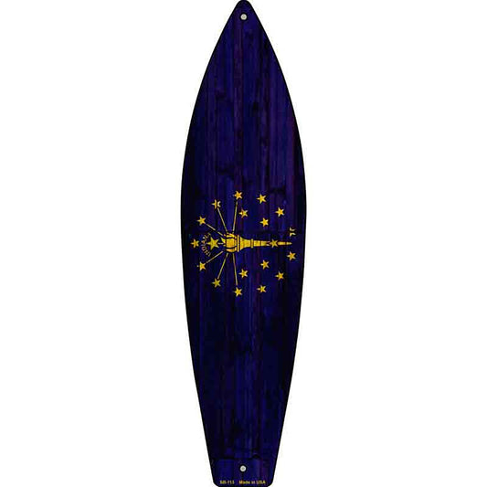 Indiana State Flag Metal Surfboard Sign