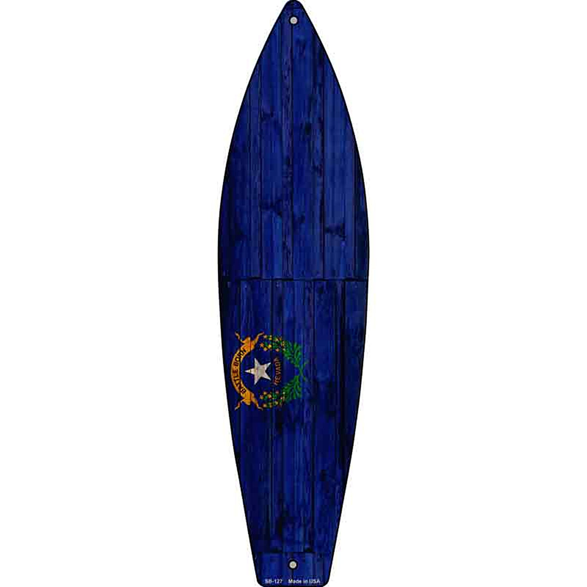Nevada State Flag Metal Surfboard Sign