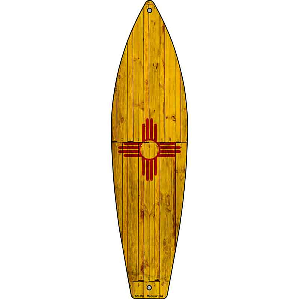 New Mexico State Flag Metal Surfboard Sign