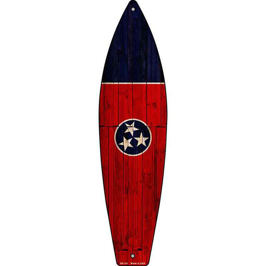 Tennessee State Flag Metal Surfboard Sign