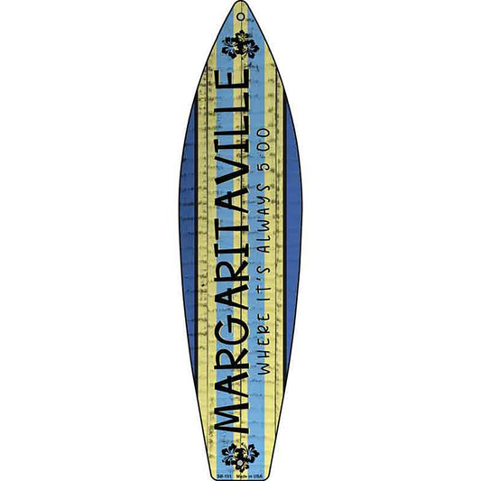 Margaritaville Metal Surfboard Sign