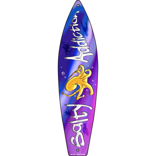 Salty Addiction Novelty Metal Surfboard
