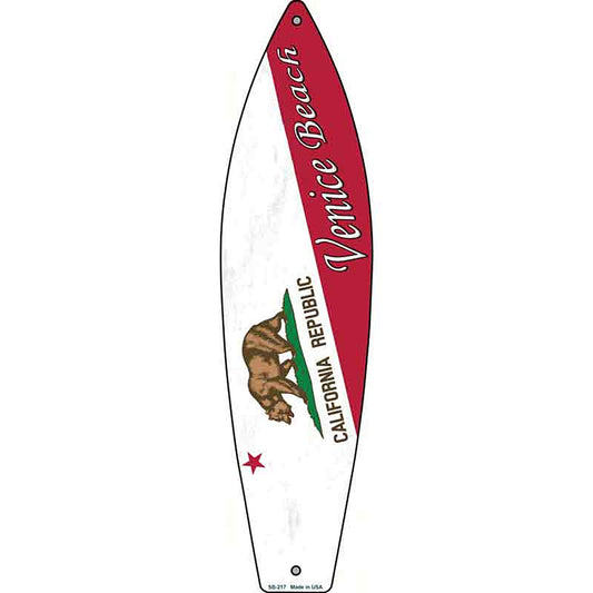 Venice Beach California Metal Surfboard Sign