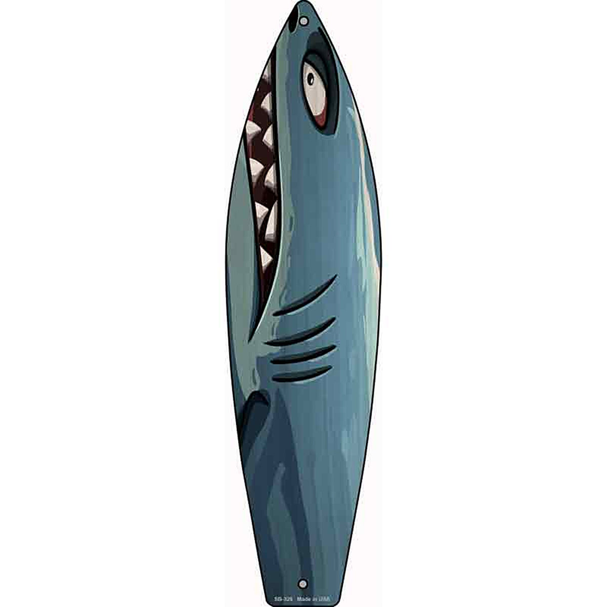 Shark Metal Surfboard Sign