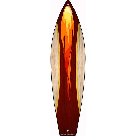 Lava Flame Metal Surfboard Sign