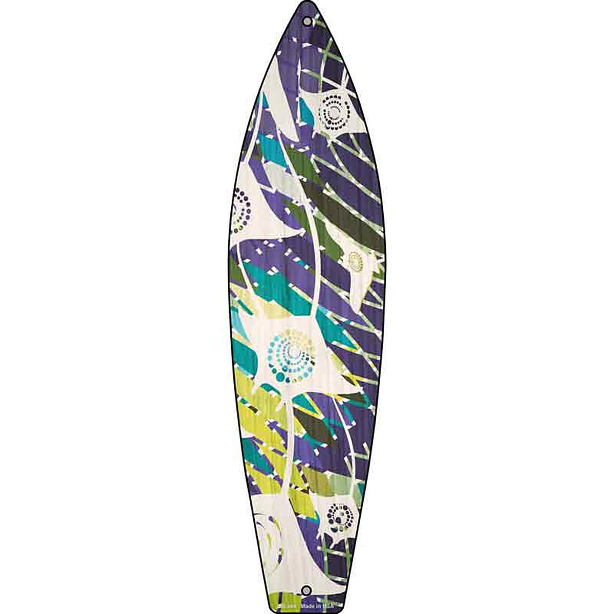 Stingray Pattern Metal Surfboard Sign