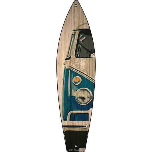 Blue Van Metal Surfboard Sign