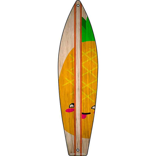 Pineapple Metal Surfboard Sign