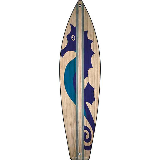 Seahorse Metal Surfboard Sign