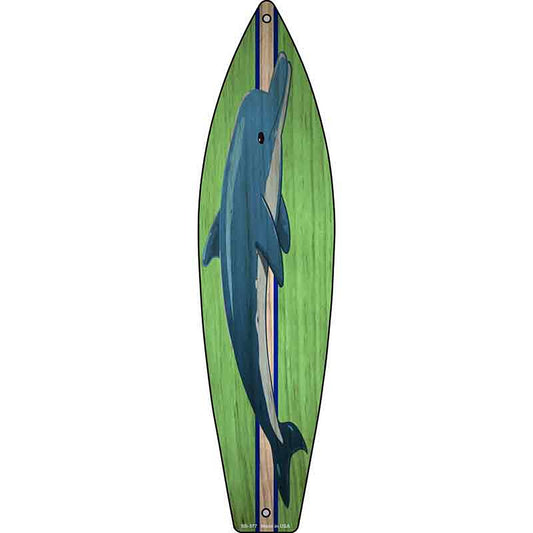 Dolphin Metal Surfboard Sign