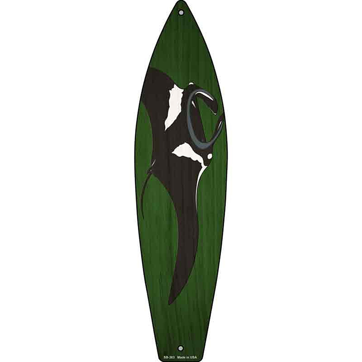 Manta Ray Metal Surfboard Sign