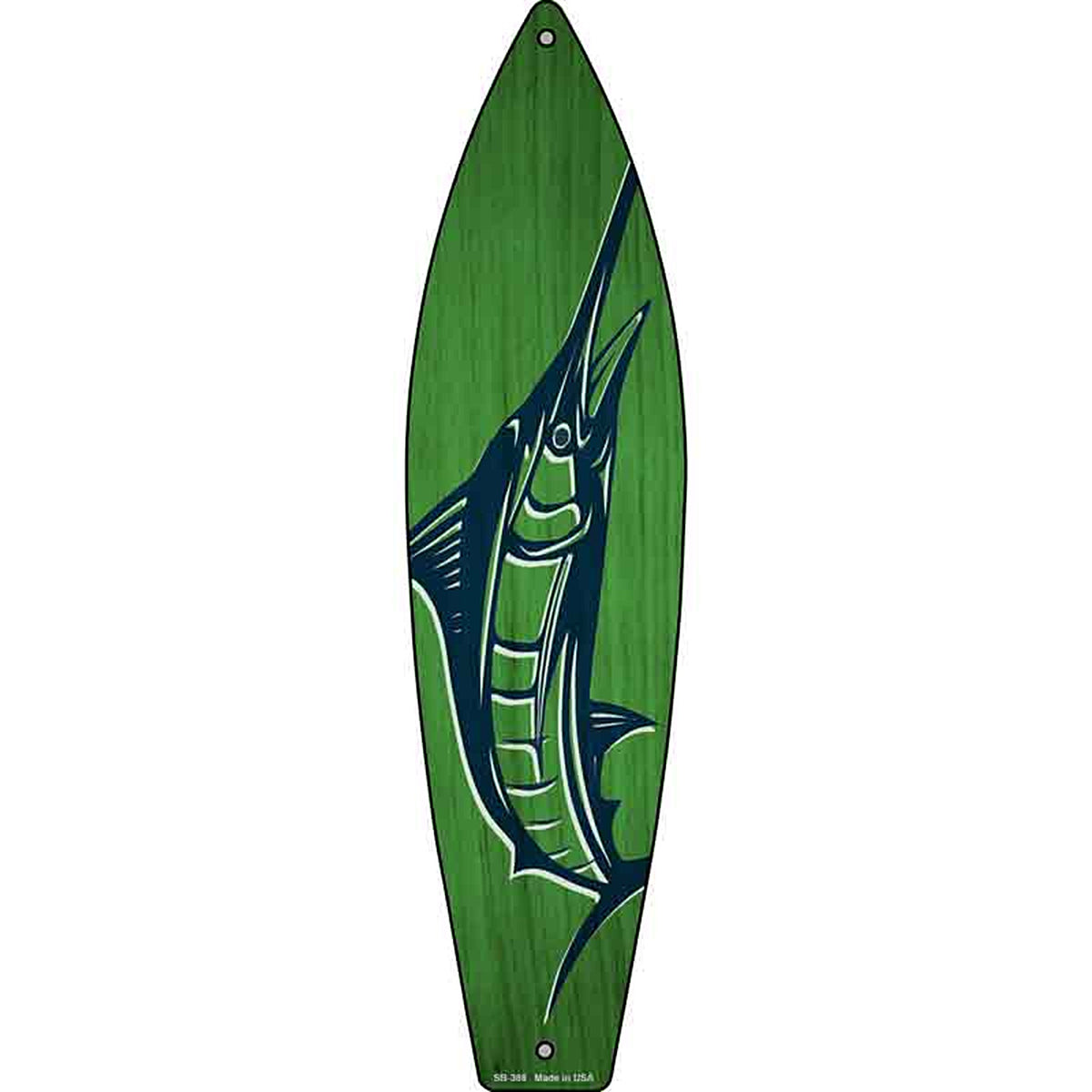 Marlin Metal Surfboard Sign
