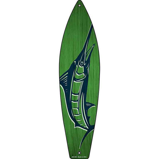 Marlin Metal Surfboard Sign