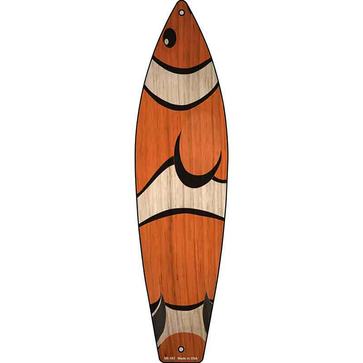 Clownfish Metal Surfboard Sign