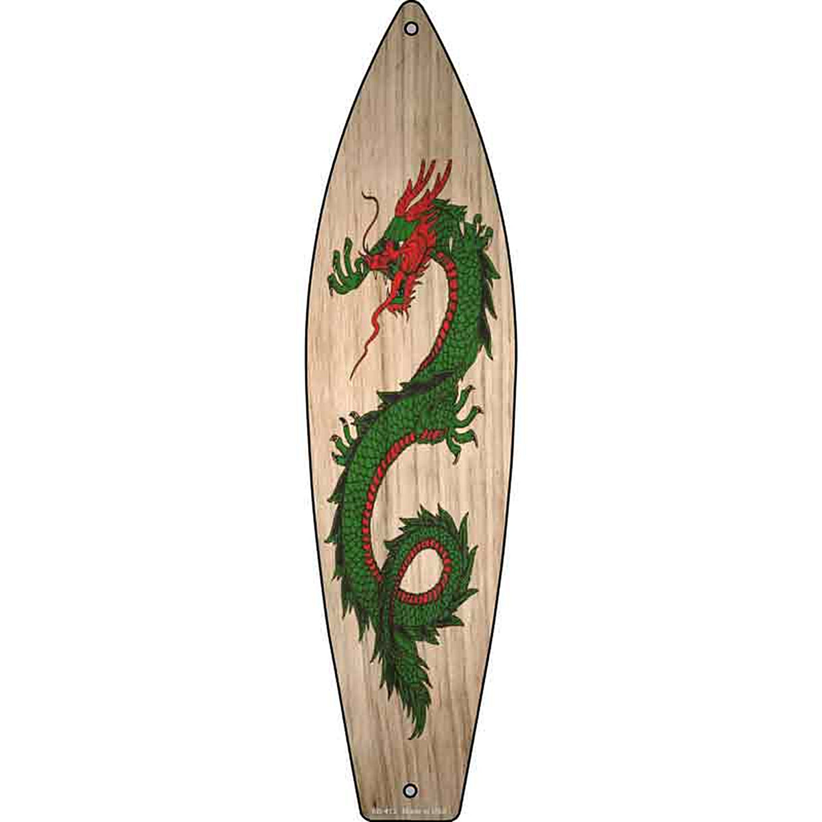 Green Dragon Metal Surfboard Sign