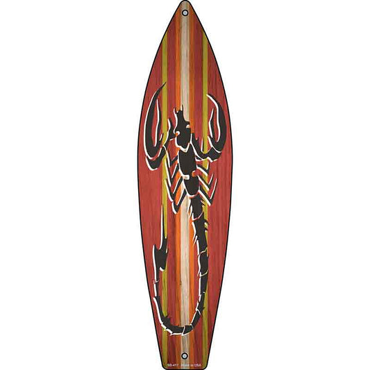 Tribal Print Scorpion Metal Surfboard Sign