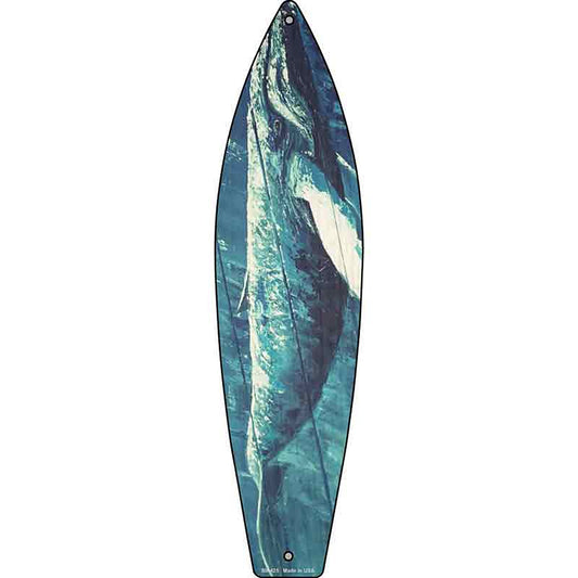 Whale Underwater Metal Surfboard Sign