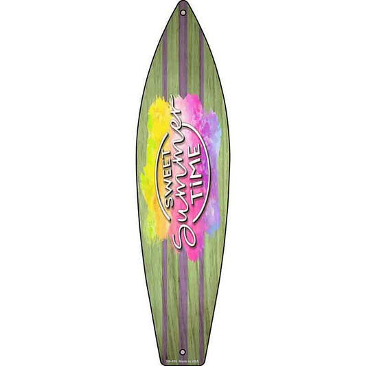 Sweet Summer Time Metal Surfboard Sign