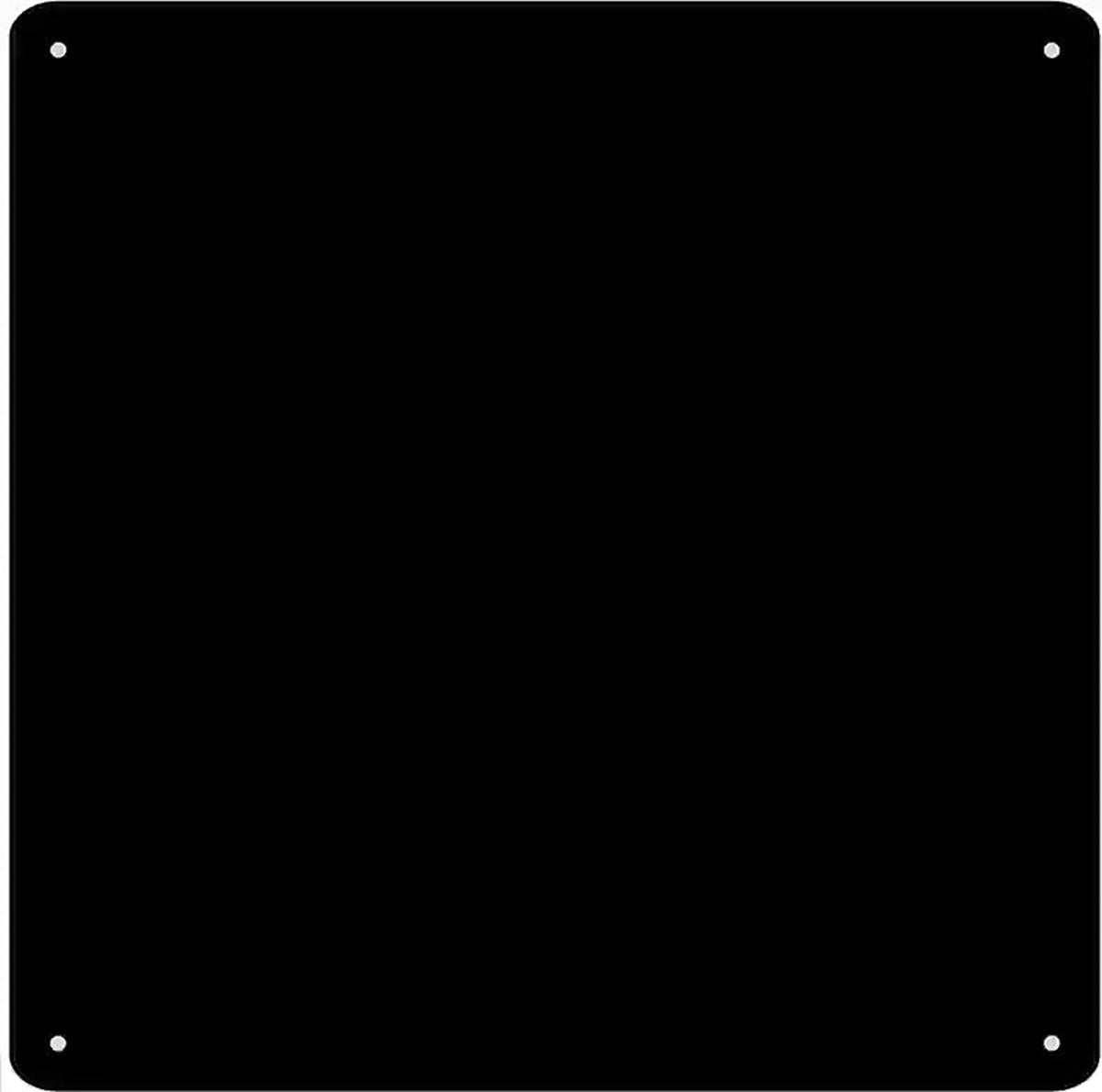 Black Solid Novelty Metal Square Sign