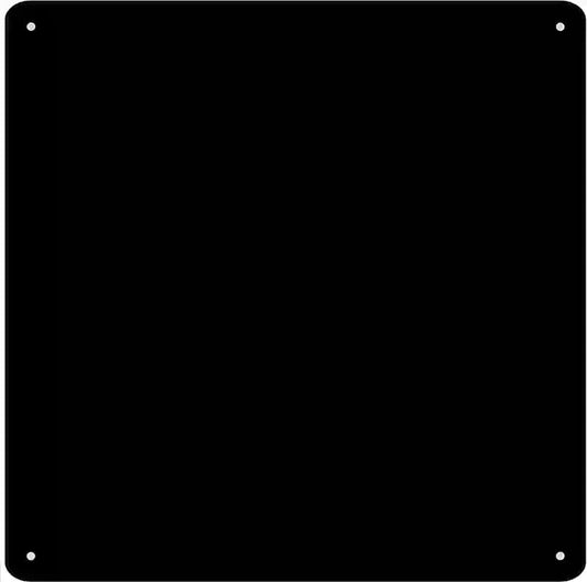 Black Solid Novelty Metal Square Sign